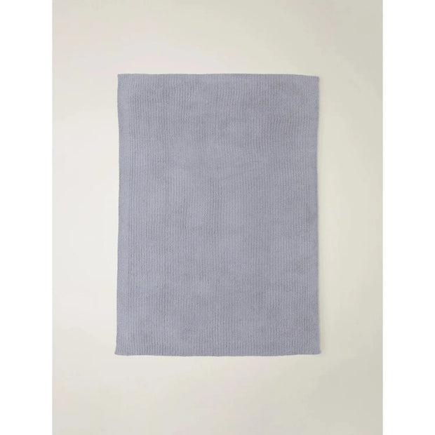 Barefoot Dreams CozyChic Dove Gray Ribbed Throw Blanket