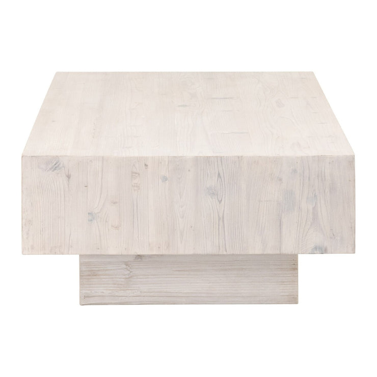 Essentials For Living Montauk Coffee Table ~ White Wash Pine