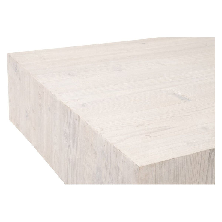 Essentials For Living Montauk Coffee Table ~ White Wash Pine