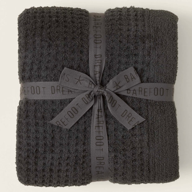 Barefoot Dreams CozyChic Carbon Waffle Throw Blanket