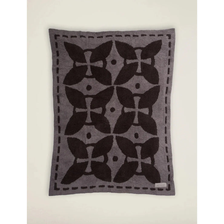 Barefoot Dreams CozyChic Covered in Prayer Throw Blanket ~ Charcoal and Espresso Faith in Prayer
