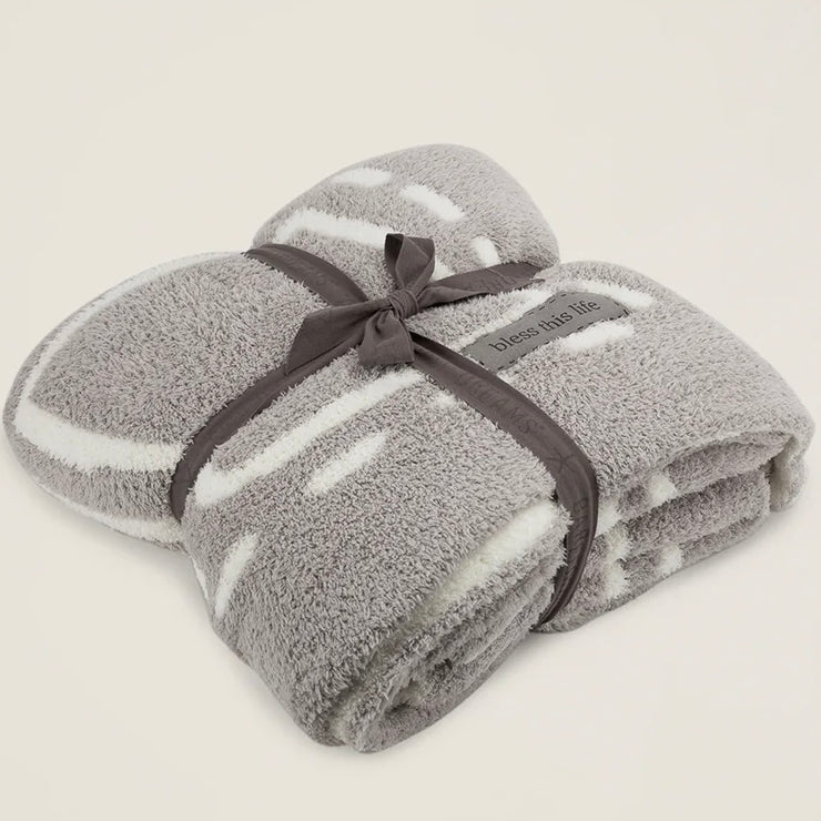 Barefoot Dreams CozyChic Covered in Prayer Throw Blanket ~ Oyster and Pearl Bless This Life