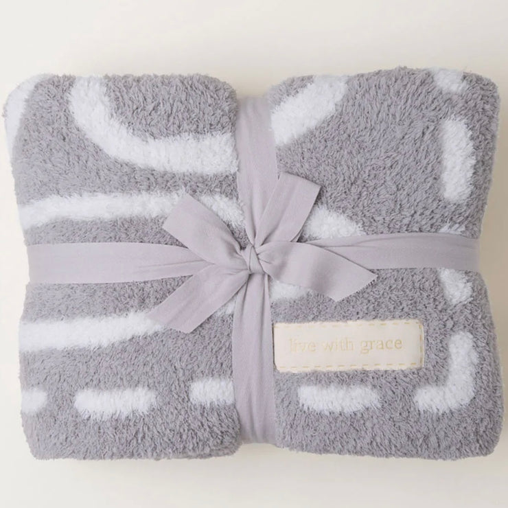 Barefoot Dreams CozyChic Covered in Prayer Throw Blanket ~ Linen and Cream Live With Grace