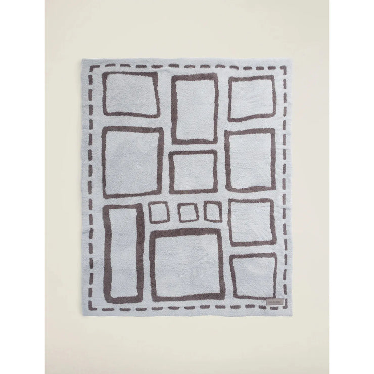 Barefoot Dreams CozyChic Covered in Prayer Throw Blanket ~ Ocean and Charcoal Hope For Peace