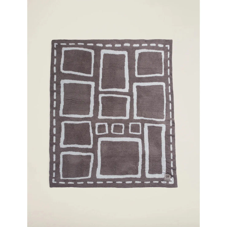 Barefoot Dreams CozyChic Covered in Prayer Throw Blanket ~ Ocean and Charcoal Hope For Peace