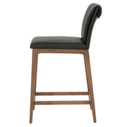 Essentials For Living Alex Counter Stool ~ Sable Top Grain Leather With Walnut Wood Frame