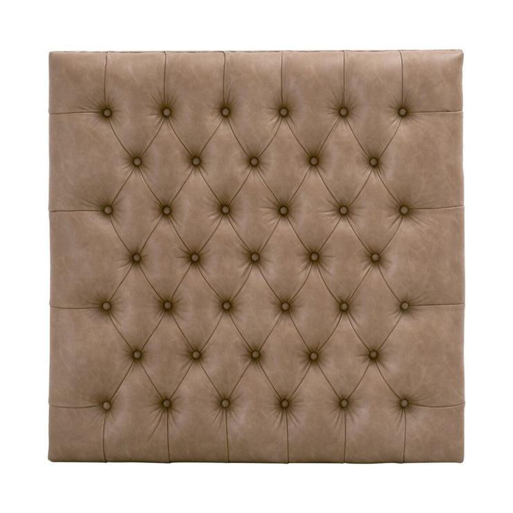 Essentials For Living Townsend Tufted Upholstered Coffee Table ~ Ivanhoe-Toast, Natural Gray Ash