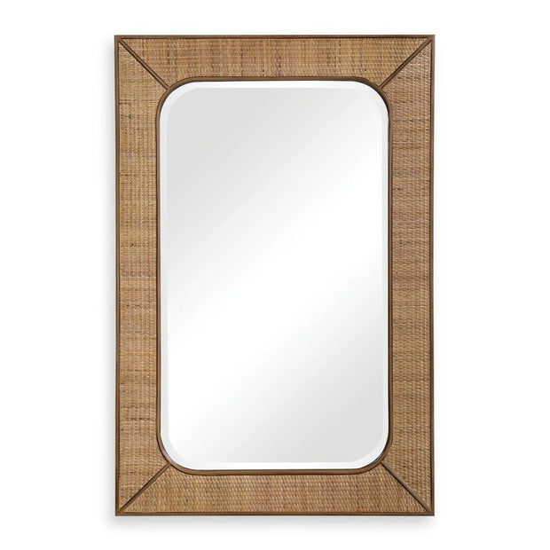 Uttermost Tahiti Woven Rattan Warm Maple Stain Mirror
