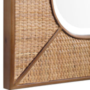 Uttermost Tahiti Woven Rattan Warm Maple Stain Mirror