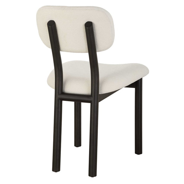 Uttermost Sculpt White Unholstered Fabric Set of 2 Dining Chairs