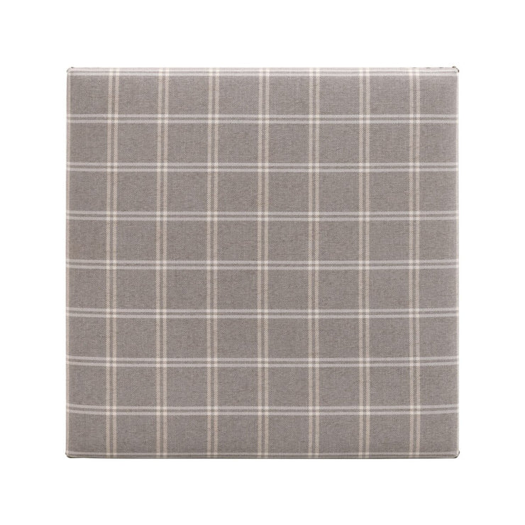 Essentials For Living Townsend Upholstered Coffee Table ~ LiveSmart Walden-Stone, Natural Gray Ash, Gold Nails