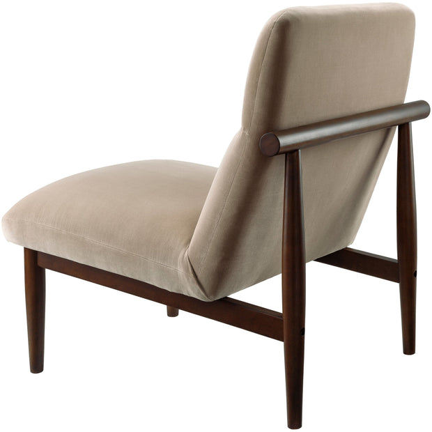 Surya Marsick Modern Khaki Armless Accent Chair With Wood Legs