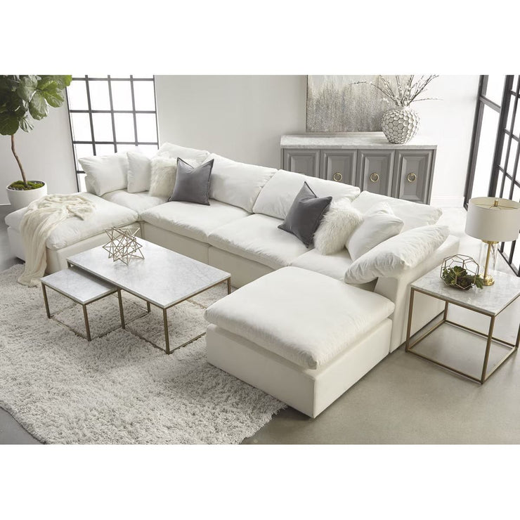 Essentials For Living Sky Modular Armless Chair ~ LiveSmart Peyton-Pearl Performance Fabric