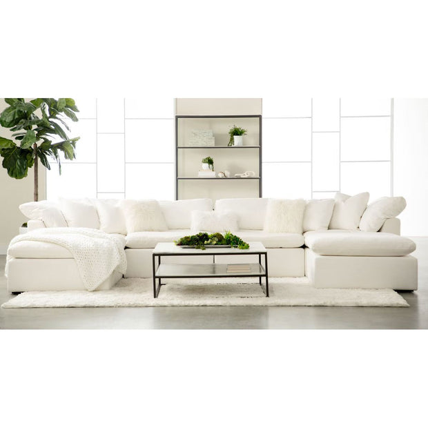 Essentials For Living Sky Modular Ottoman ~ LiveSmart Peyton-Pearl Performance Fabric