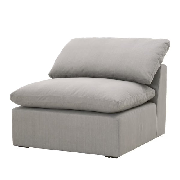 Essentials For Living Sky Modular Armless Chair ~ LiveSmart Peyton-Slate Performance Fabric