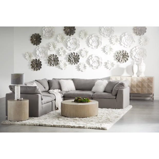 Essentials For Living Sky Modular Armless Chair ~ LiveSmart Peyton-Slate Performance Fabric