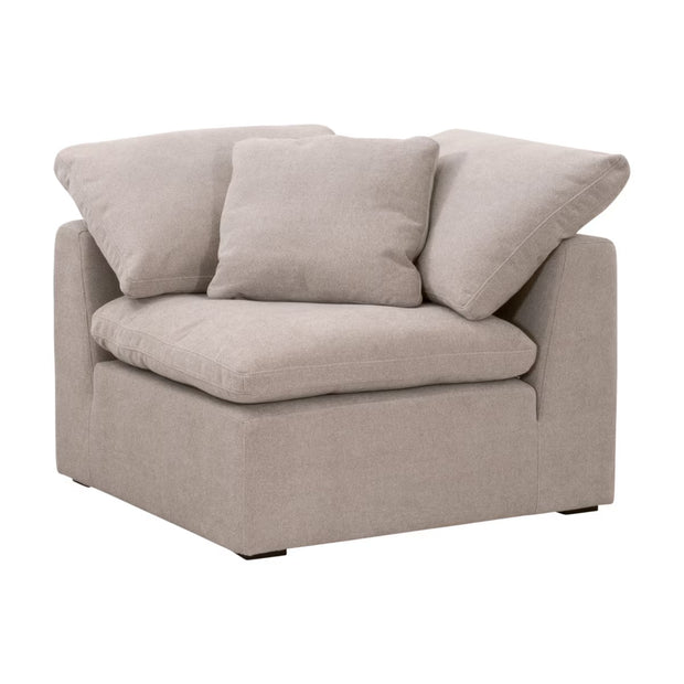 Essentials For Living Sky Modular Corner Chair ~ Latte Micro Boucle Performance Fabric