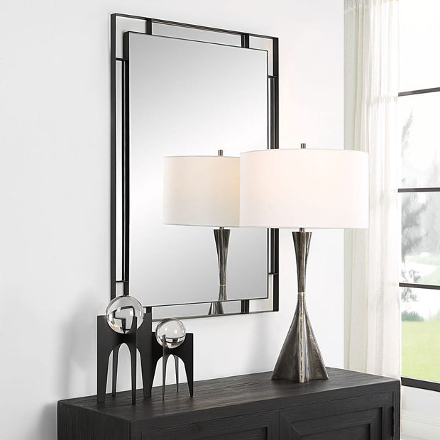 Uttermost Stellan Matte Black Edged Mirror