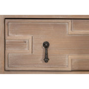 Essentials For Living Emerie 2-Drawer Console Table ~ Smoke Gray Pine, White Quartz