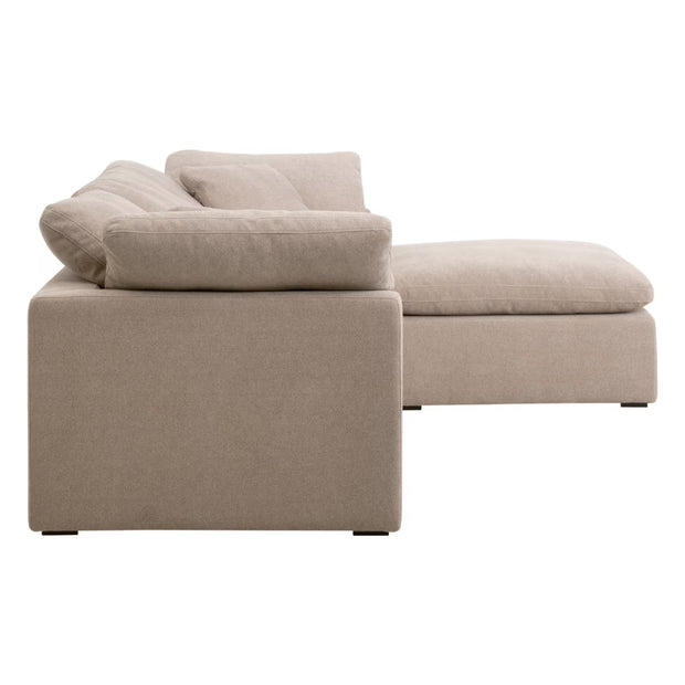 Essentials For Living Sky Modular Corner Chair ~ Latte Micro Boucle Performance Fabric