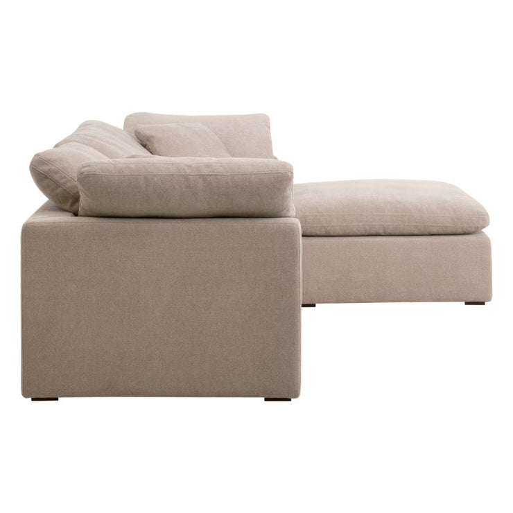 Essentials For Living Sky Modular Corner Chair ~ Latte Micro Boucle Performance Fabric