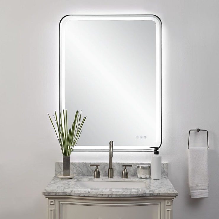 Uttermost Crofton Black Lighted Mirror