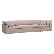 Essentials For Living Sky Modular Armless Chair Latte Micro Boucle Performance Fabric