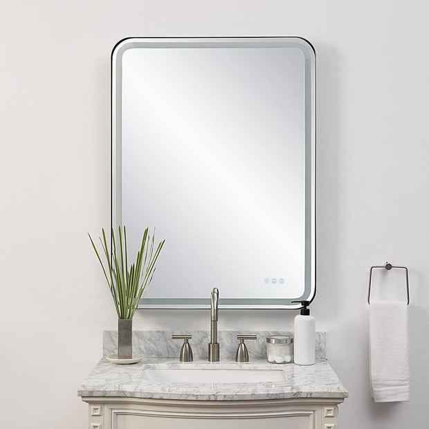 Uttermost Crofton Black Lighted Mirror