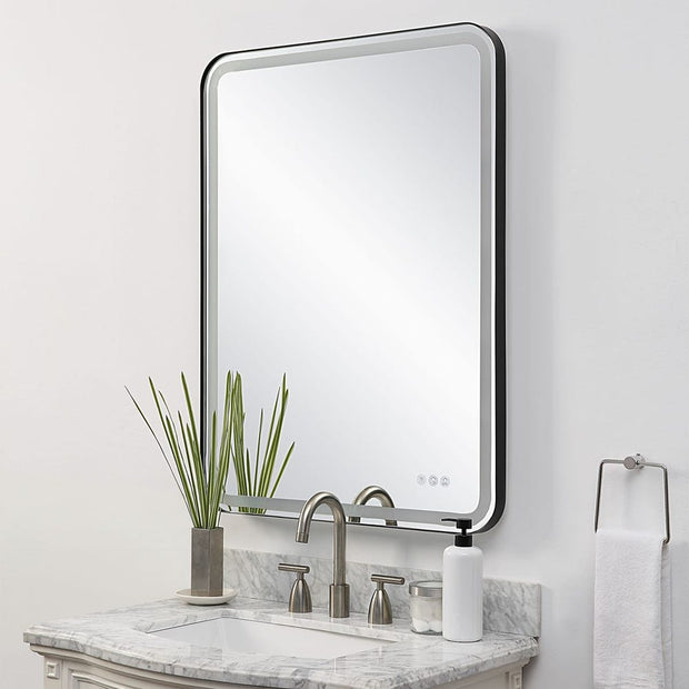 Uttermost Crofton Black Lighted Mirror