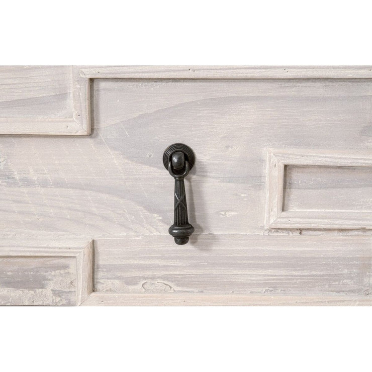 Essentials For Living Emerie 2-Drawer Console Table ~ White Wash Pine, White Quartz