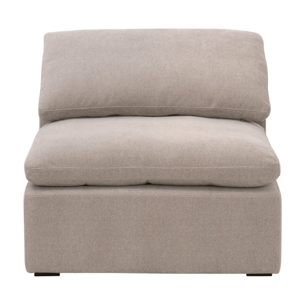 Essentials For Living Sky Modular Armless Chair Latte Micro Boucle Performance Fabric