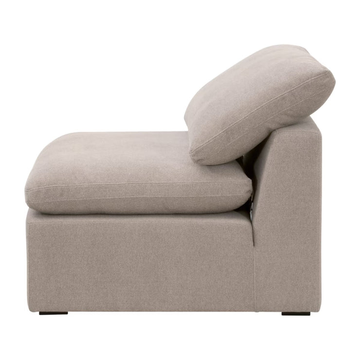 Essentials For Living Sky Modular Armless Chair Latte Micro Boucle Performance Fabric