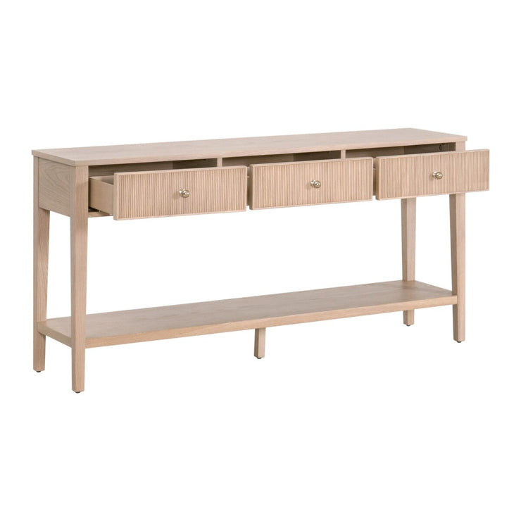 Essentials For Living Highland 3-Drawer Console Table ~ Natural Oak