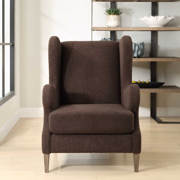 Uttermost Serpentine Modern Wingback Chair