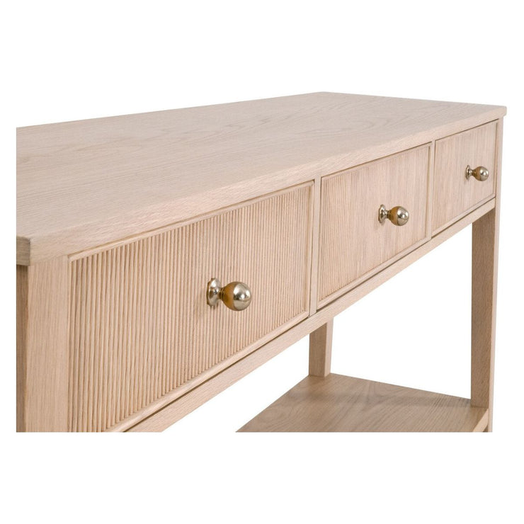 Essentials For Living Highland 3-Drawer Console Table ~ Natural Oak