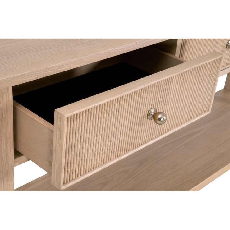 Essentials For Living Highland 3-Drawer Console Table ~ Natural Oak