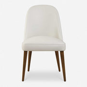 Uttermost Stiches Ecru Faux Pebbled Leather with Diamond Tufted Back Set of 2 Dining Chairs
