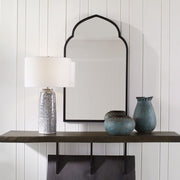 Uttermost Kenitra Matte Black Arch Mirror
