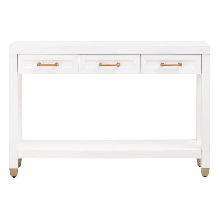 Essentials For Living Stella Narrow Console Table ~ Matte White