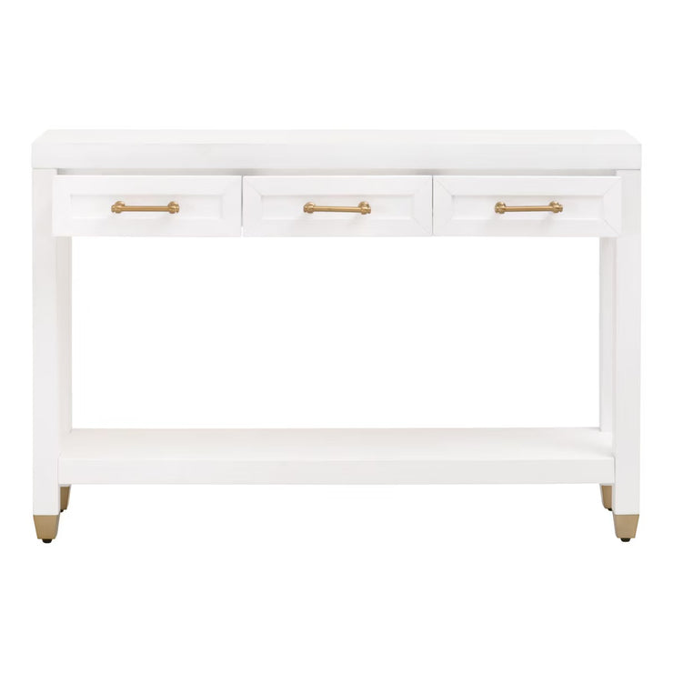 Essentials For Living Stella Narrow Console Table ~ Matte White