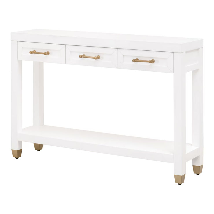 Essentials For Living Stella Narrow Console Table ~ Matte White