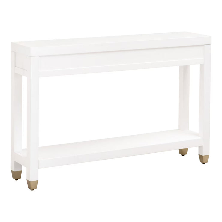 Essentials For Living Stella Narrow Console Table ~ Matte White