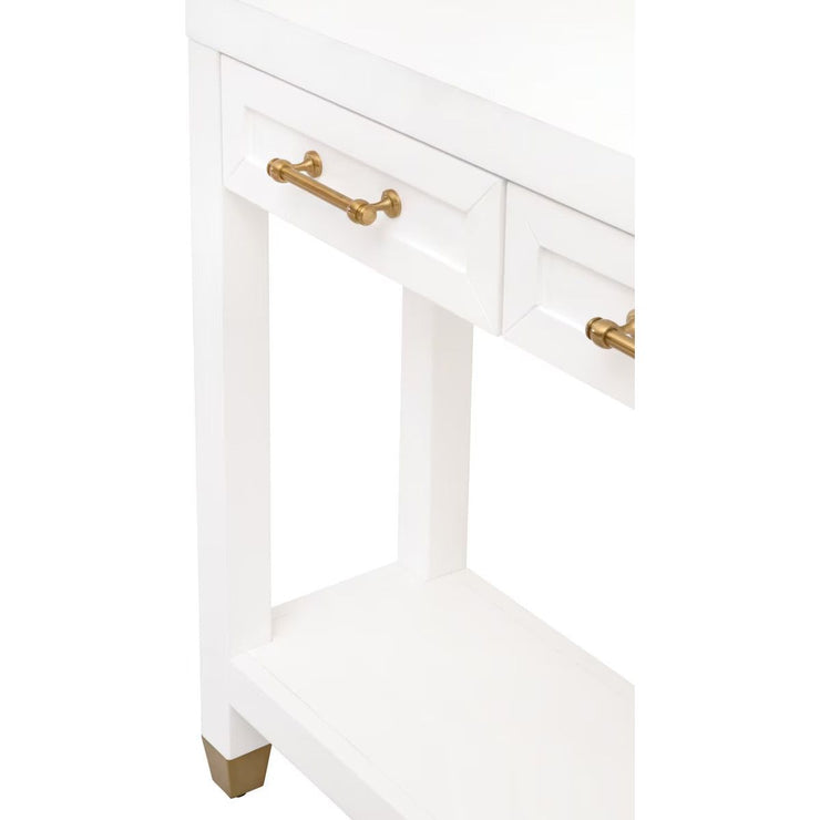 Essentials For Living Stella Narrow Console Table ~ Matte White