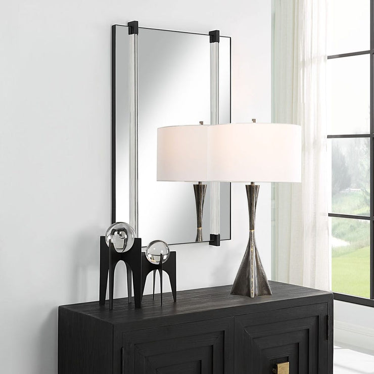 Uttermost Ladonna Matte Black Iron Mirror