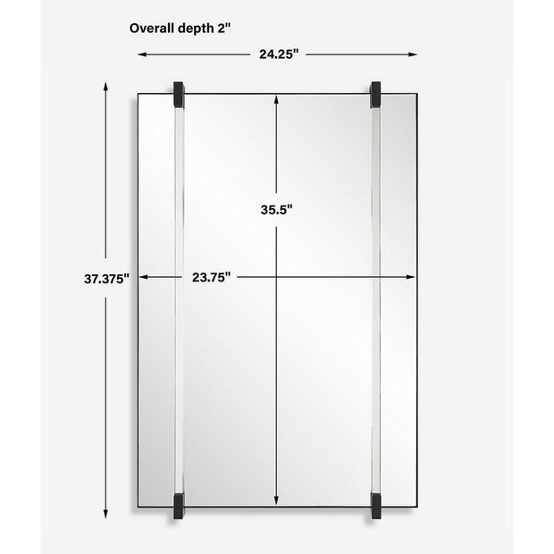 Uttermost Ladonna Matte Black Iron Mirror