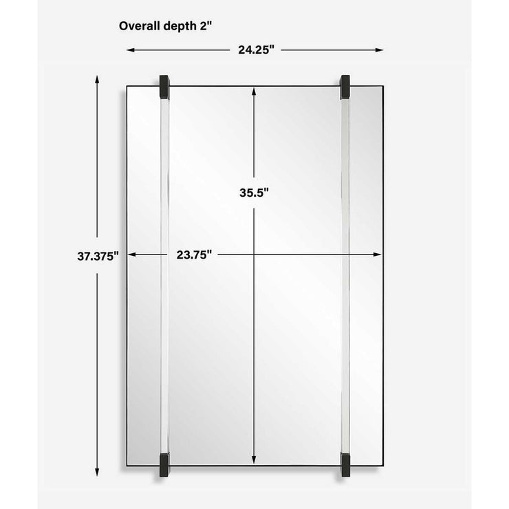 Uttermost Ladonna Matte Black Iron Mirror