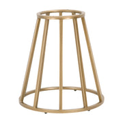 Essentials For Living Turino Round Dining Table ~ White Concrete Top With Brushed Gold Base