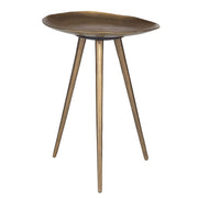 Uttermost Lily Pad Antique Brass Finish Accent Table