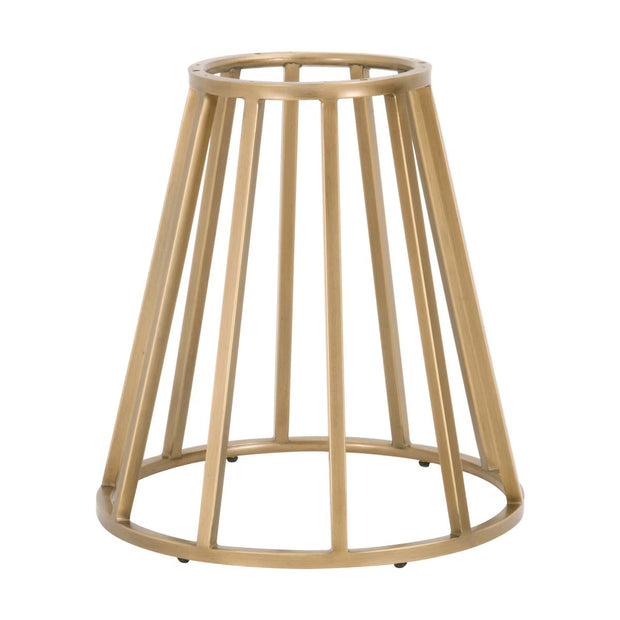 Essentials For Living Turino Round Dining Table ~ White Carrera Marble Top With Brushed Gold Base
