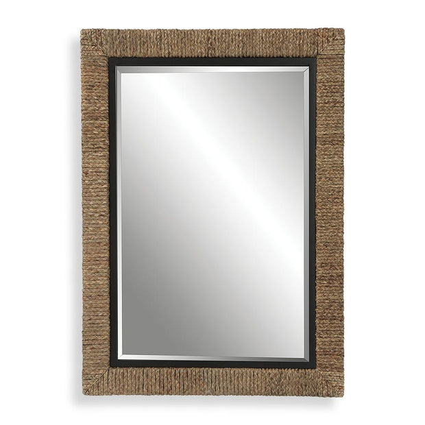 Uttermost Island Natural Braided Straw Mirror